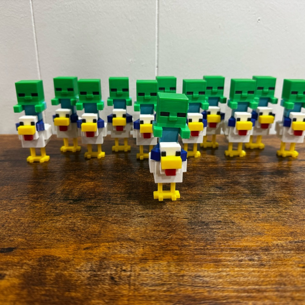 12 Magnetic Minecraft Chicken Jockeys Birthday Party Favors Zombies Unique Toys